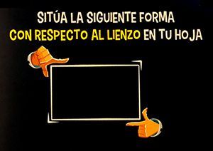 Situación de la figura en el lienzo